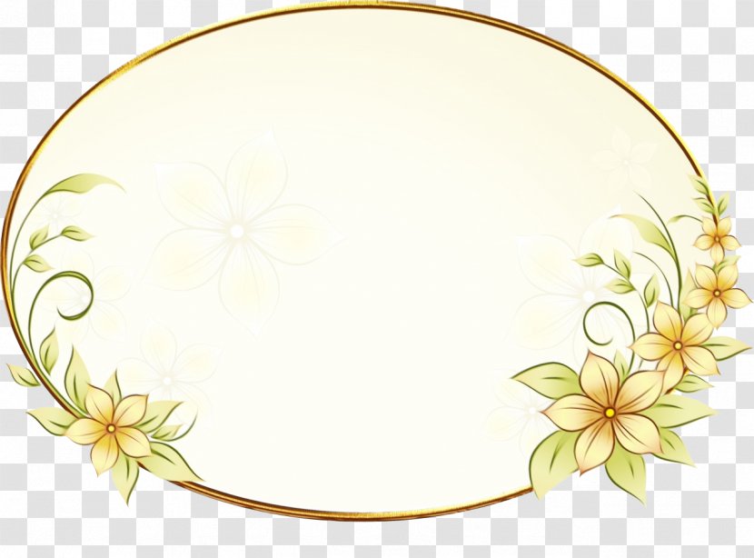 Paper Background Frame - Floral Design - Plant Dishware Transparent PNG