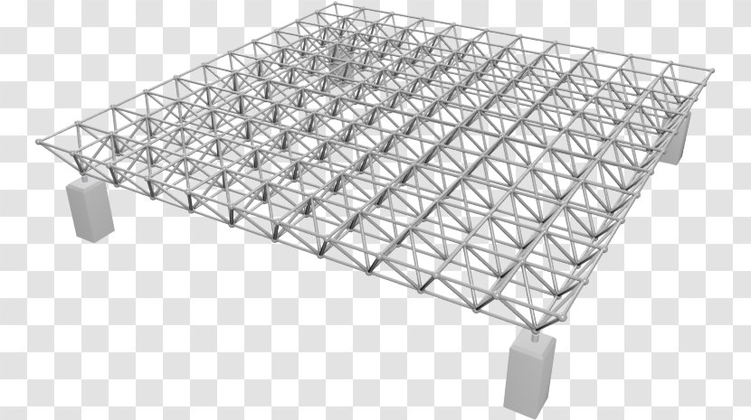 Space Frame Structure Truss Framing Architecture - Outdoor Table - Double Layer Transparent PNG