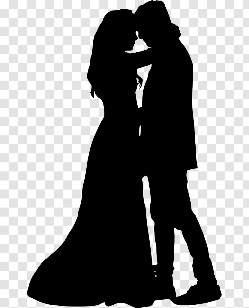 Silhouette Drawing Woman Clip Art - Standing - Couple Transparent PNG