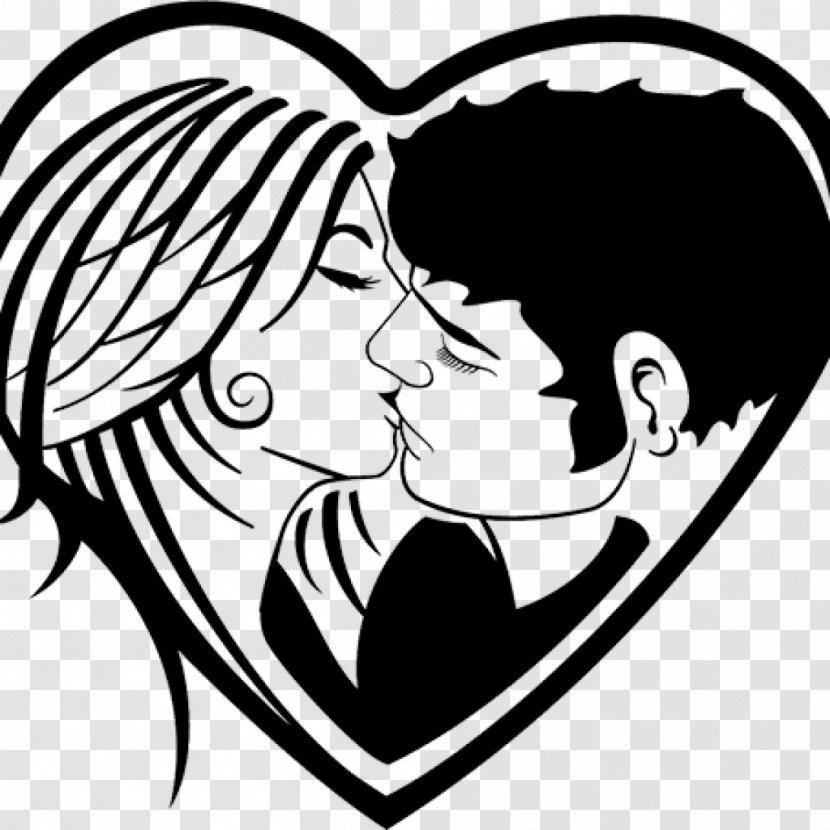 Kiss Love Couple Clip Art - Frame Transparent PNG