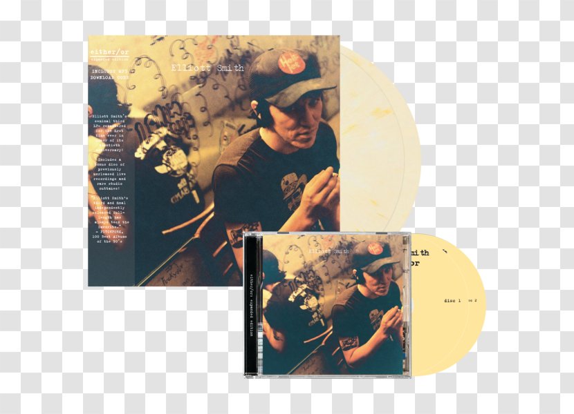 Either/Or XO Phonograph Record Reissue Elliott Smith - Cartoon - Heart Transparent PNG