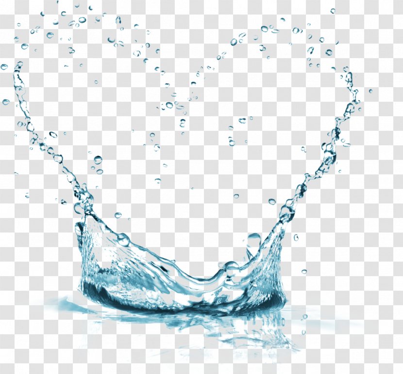 Water Drawing Drop - Heart - Splash Transparent PNG