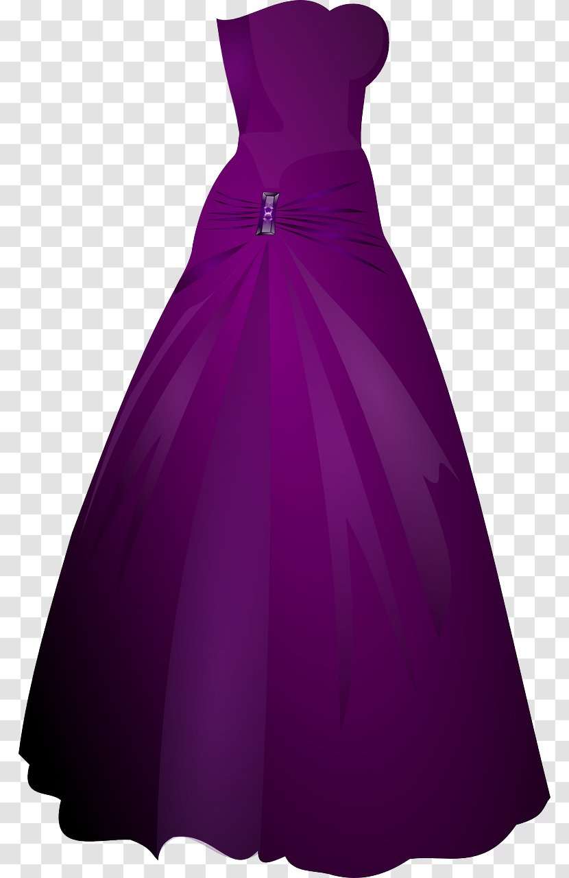 Evening Gown Dress Formal Wear Clip Art - Lilac - Nightgown Cliparts Transparent PNG
