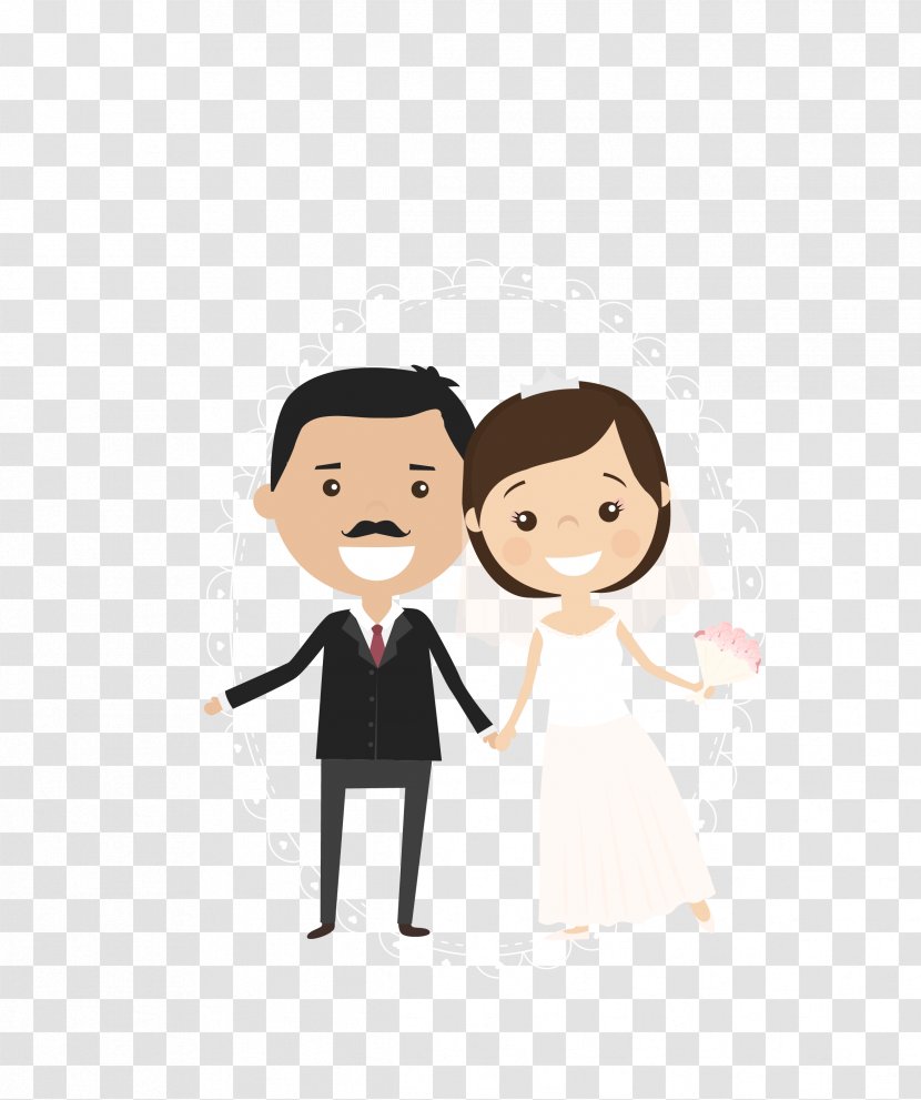 Wedding Invitation Bridegroom Cartoon - Vector Color New Happy Transparent PNG