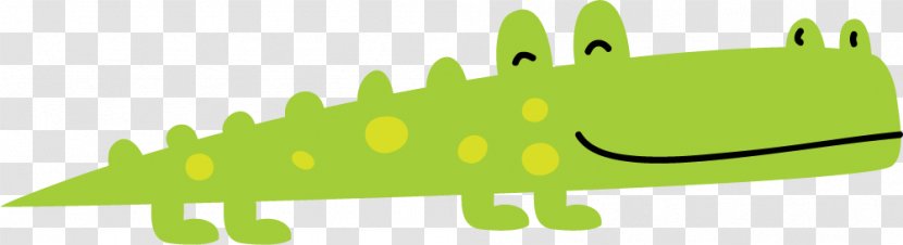 Cartoon - Reptile - Green Crocodile Transparent PNG