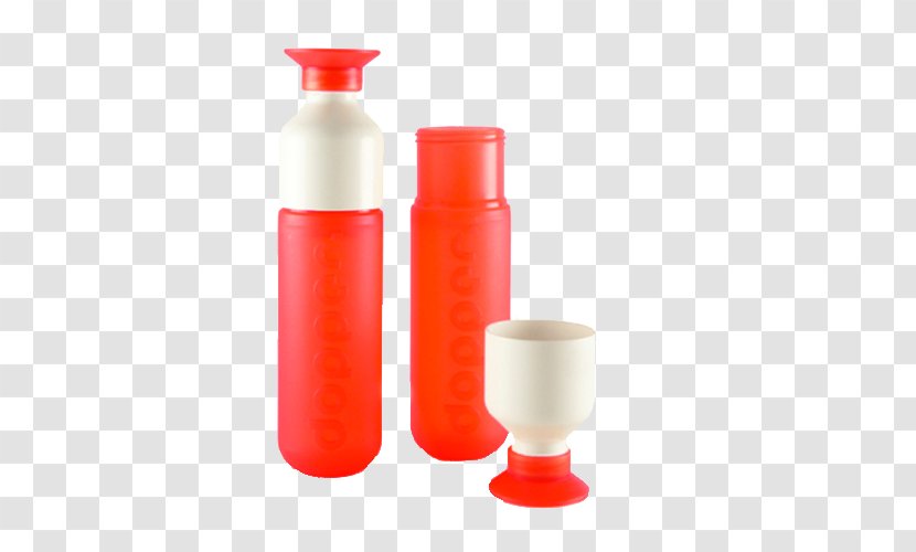 Dopper Plastic Bottle Red Orange Transparent PNG