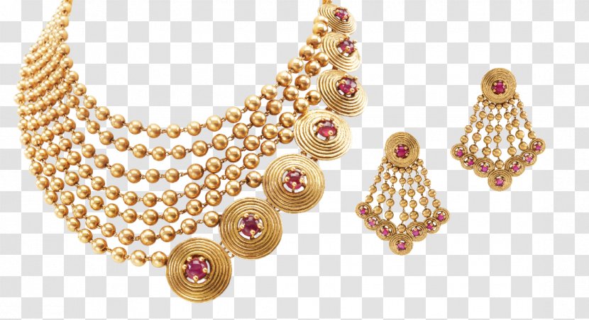 Earring Necklace Jewellery Gold Charms & Pendants - Gemstone - Beads Transparent PNG