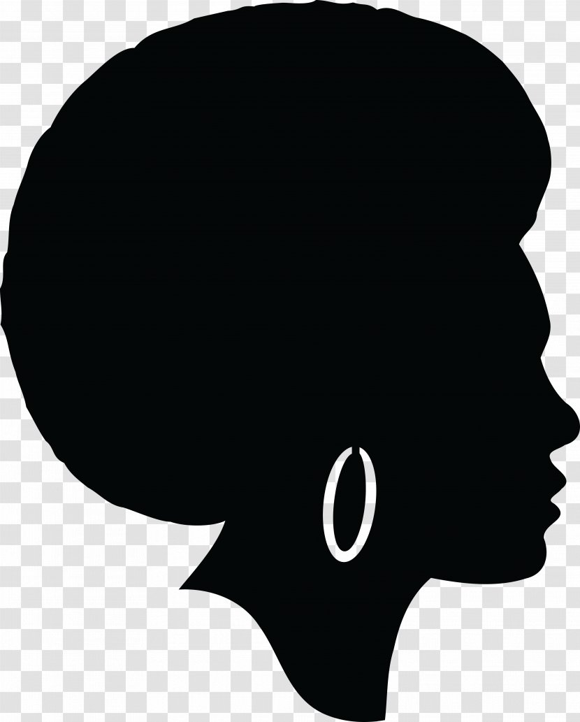 Silhouette Male Afro Clip Art - Hairstyle - Black Woman Transparent PNG