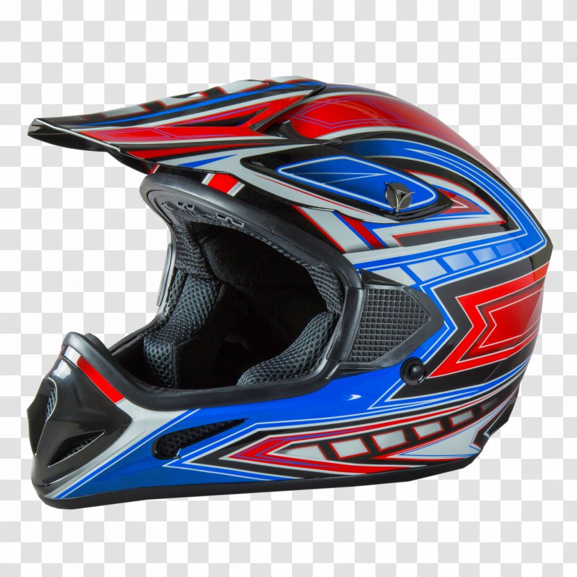 Bicycle Helmets Motorcycle Honda Off-roading - Electric Blue Transparent PNG