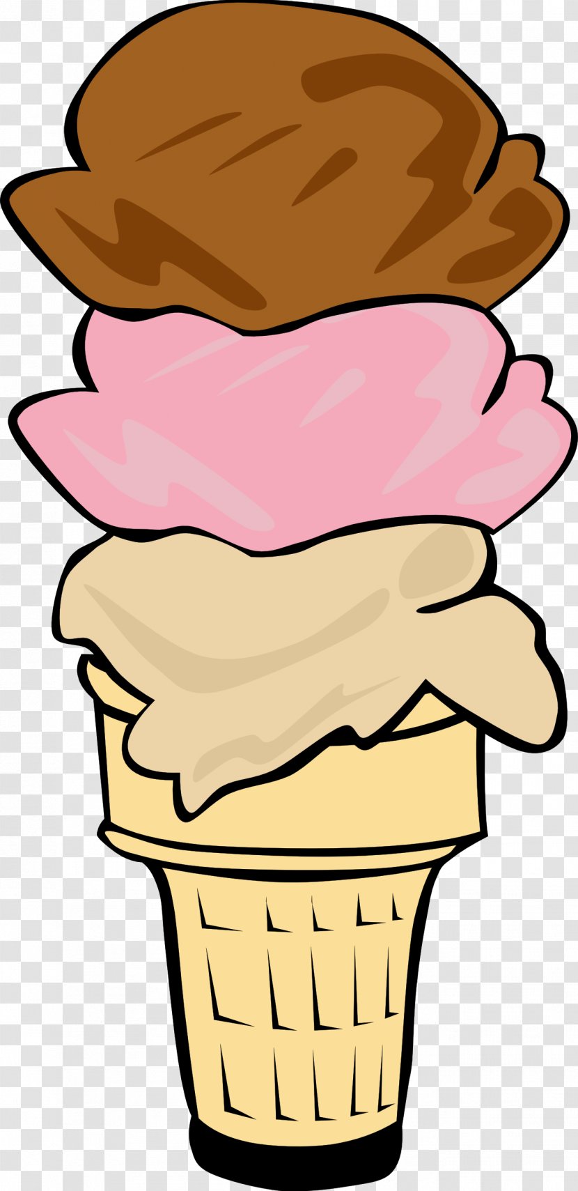 Ice Cream Cone Sundae Clip Art - Cliparts Transparent Transparent PNG