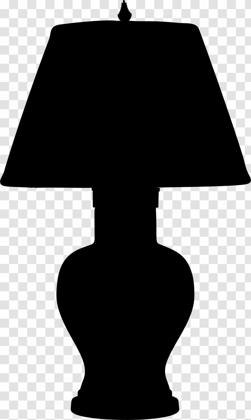Lamp Table Silhouette Clip Art - Black And White Transparent PNG