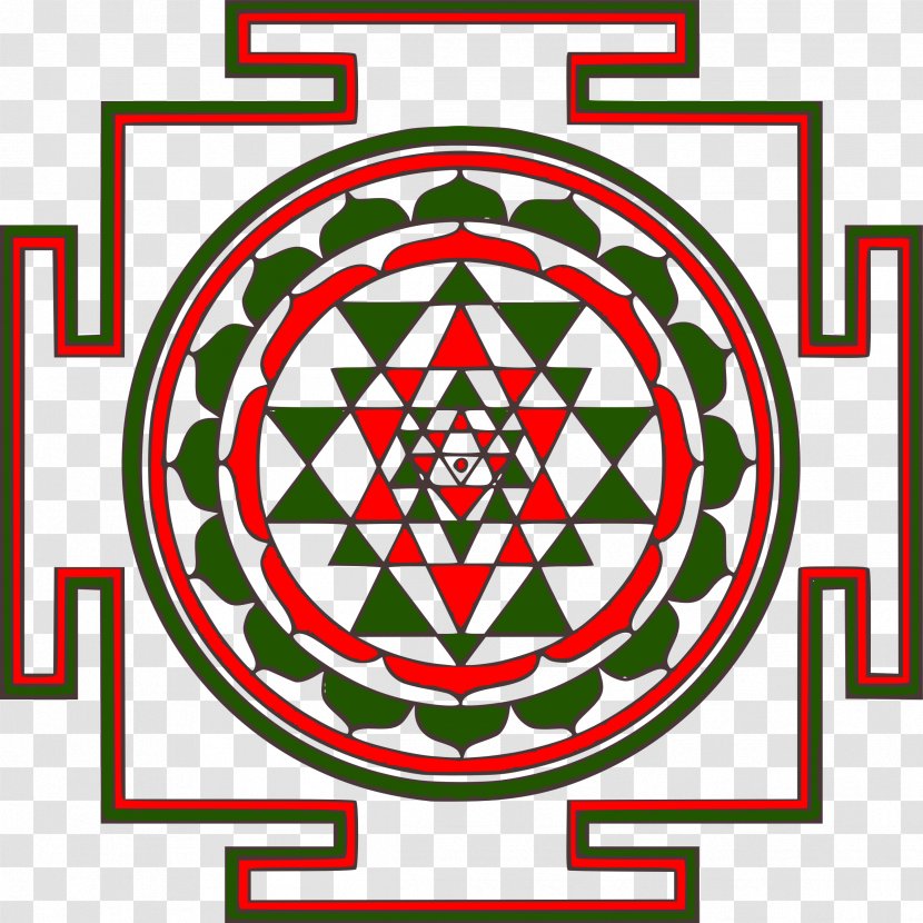 Sri Yantra Sacred Geometry Lakshmi - Point - Goddess Laxmi Transparent PNG