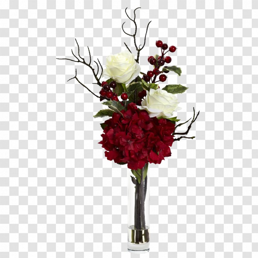 Table Flowers Christmas Hydrangea Artificial Flower - Wedding Picture Material Transparent PNG