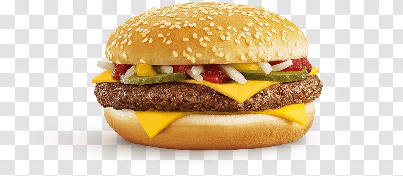 McDonald's Quarter Pounder Big Mac Hamburger Fast Food Cheeseburger - Junk - Dish Transparent PNG