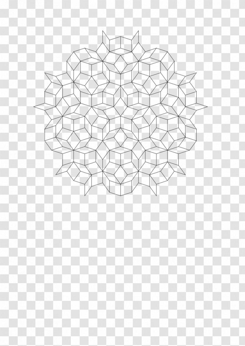Symmetry White Line Art Pattern - Design Transparent PNG
