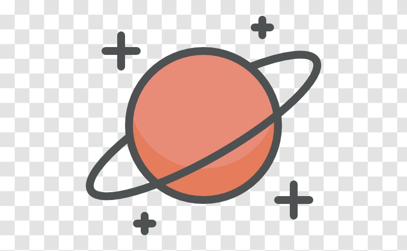 Clip Art Image - Orange - Planet Rings Transparent PNG