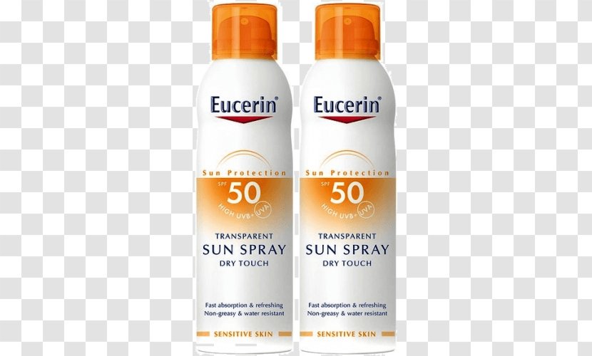 Lotion Sunscreen Eucerin Cream Aerosol Spray - Pharmacy - Dry Chilli Transparent PNG
