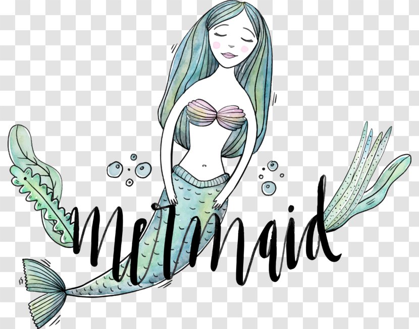 Mermaid Cartoon - Studio - Long Hair Pencil Transparent PNG