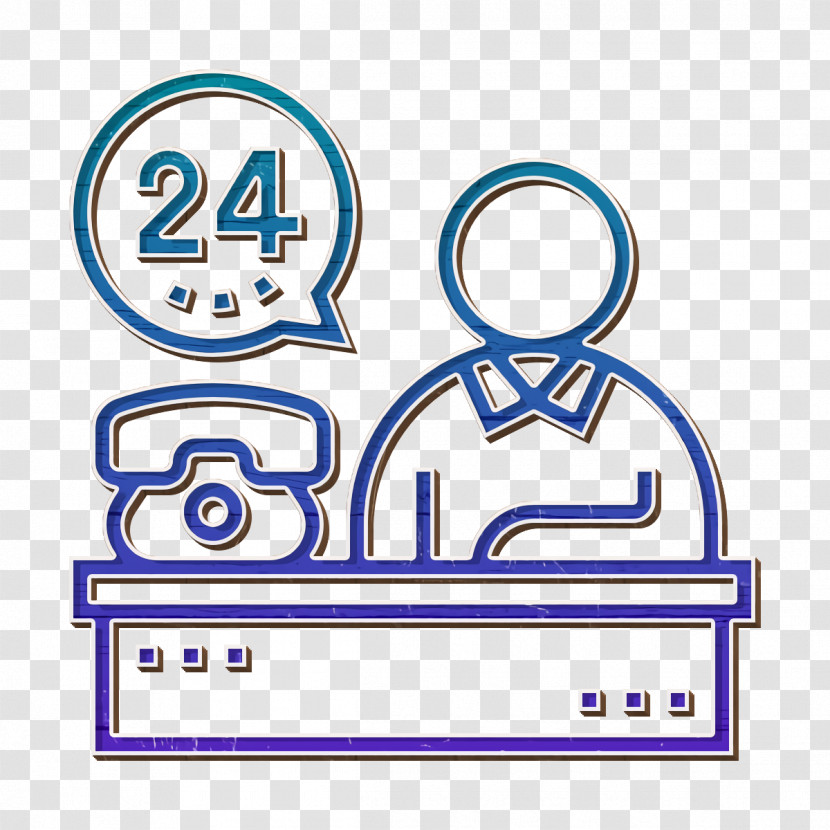 Hotel Services Icon Professions And Jobs Icon Reception Icon Transparent PNG