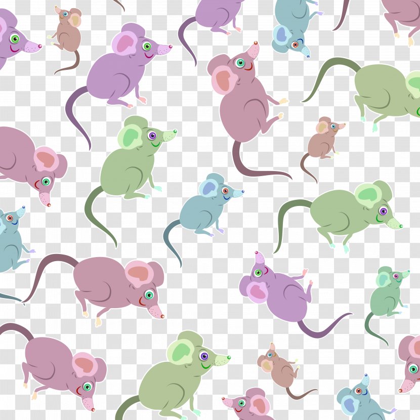 Mouse Drawing Clip Art - Flower - A Bunch Of Rats Transparent PNG