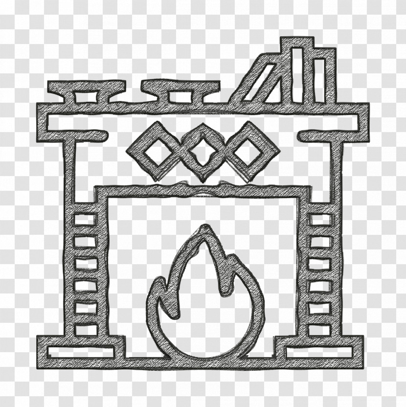 Fireplace Icon Household Set Icon Chimney Icon Transparent PNG