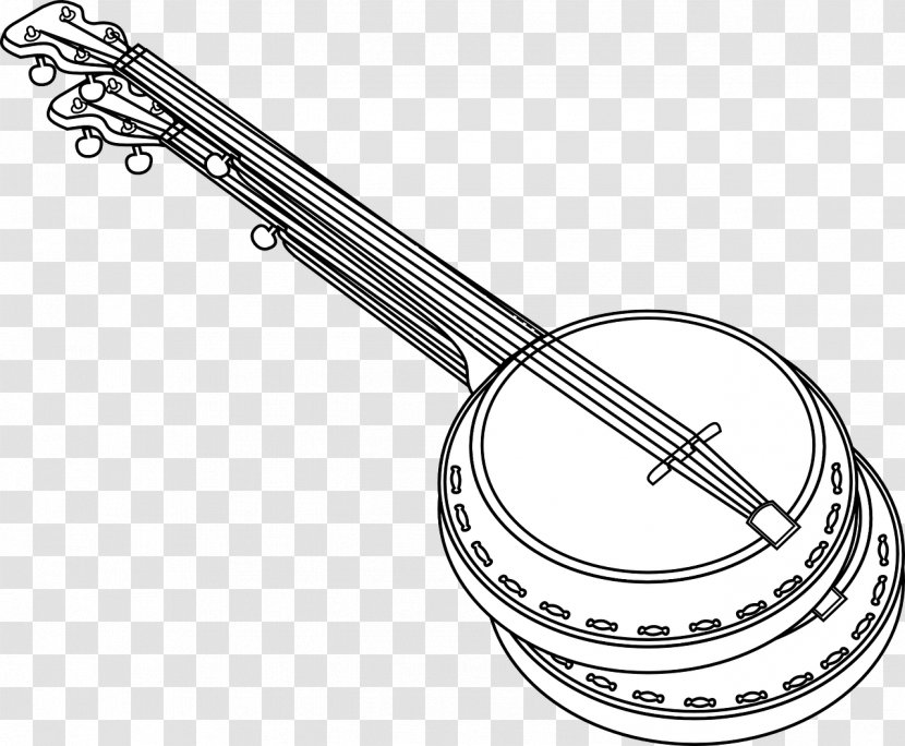 Banjo Guitar Musical Instrument Clip Art - Tree - Instruments Transparent PNG