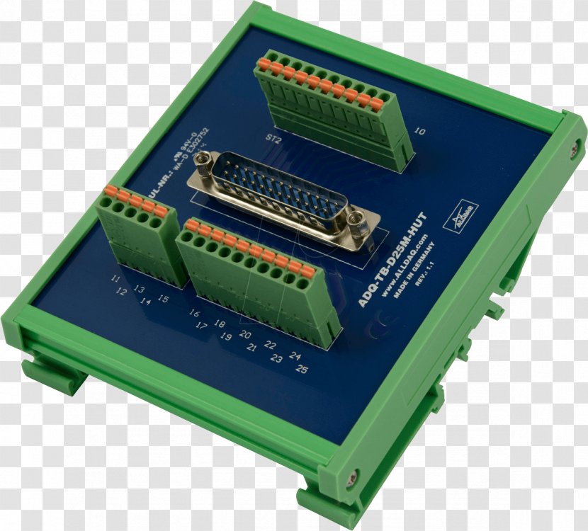 Microcontroller D-subminiature Terminal Electronics Electrical Connector - Polarity - Din Rail Transparent PNG