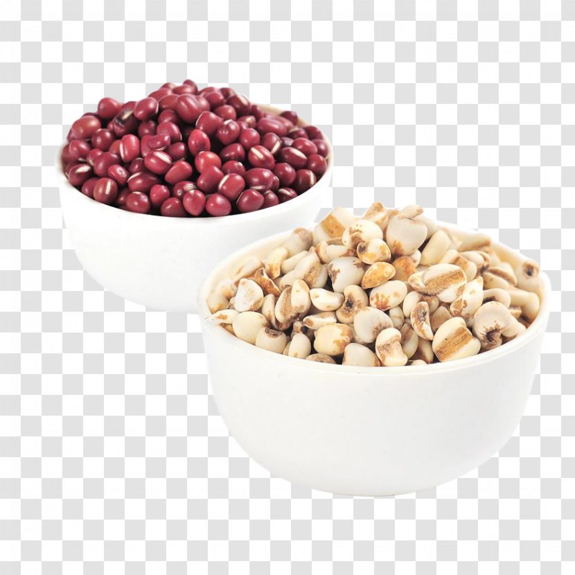 Tea Adlay Congee Adzuki Bean Food - Eating - White Bowl Of Barley Rice Transparent PNG