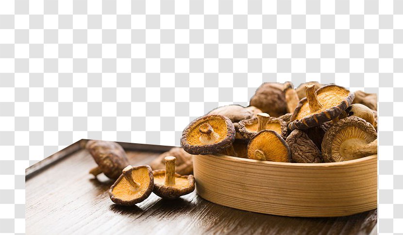 Shiitake Ingredient Mushroom - The Dry Mushrooms On Tray Transparent PNG