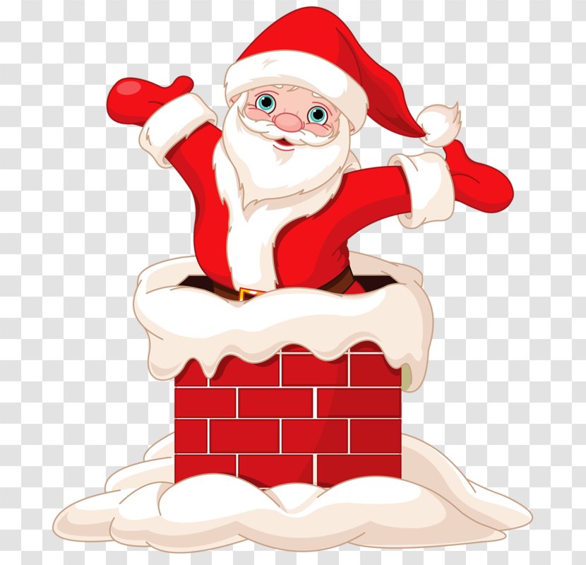 Santa Claus Chimney Illustration - Fictional Character - In The Transparent PNG