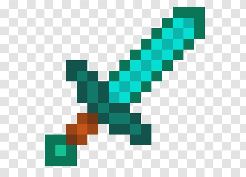 Minecraft: Pocket Edition Sword Pixel Art - Area Transparent PNG