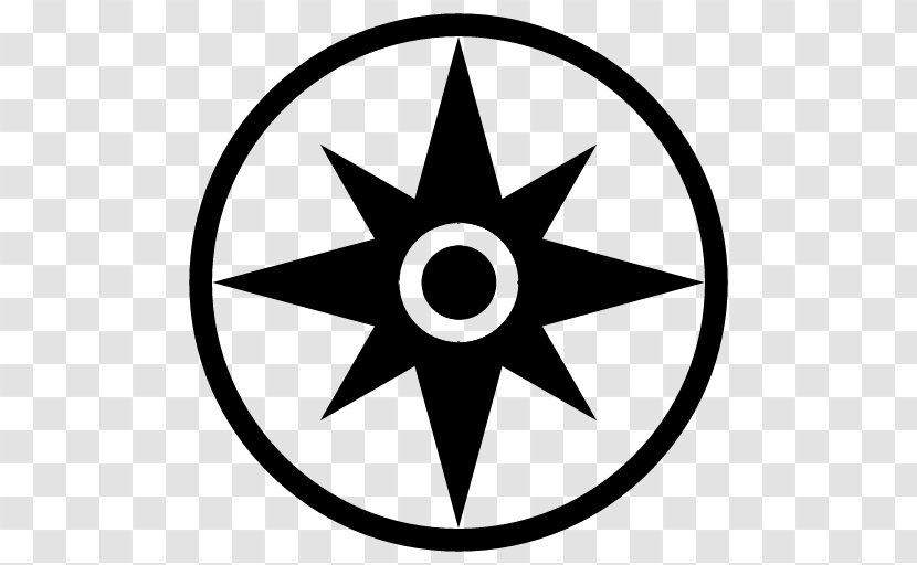 Compass Clip Art - Black And White Transparent PNG