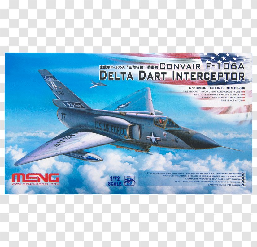 Convair F-106 Delta Dart F-106A Fighter Aircraft Airplane - Jet Transparent PNG