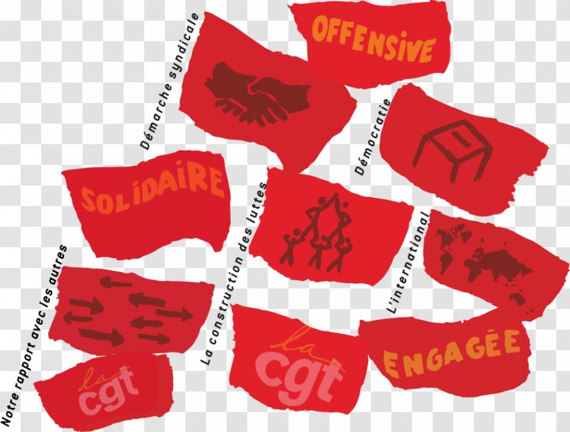 Union Locale CGT General Confederation Of Labour Régimes Complémentaires De Retraite En France Strike Action - La Mondiale - Red Transparent PNG