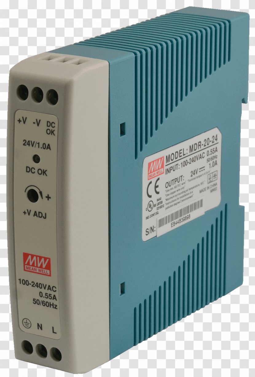 Power Converters Supply Unit AC Adapter Deutsches Institut Für Normung Switched-mode - Mean Well Enterprises Co Ltd Transparent PNG