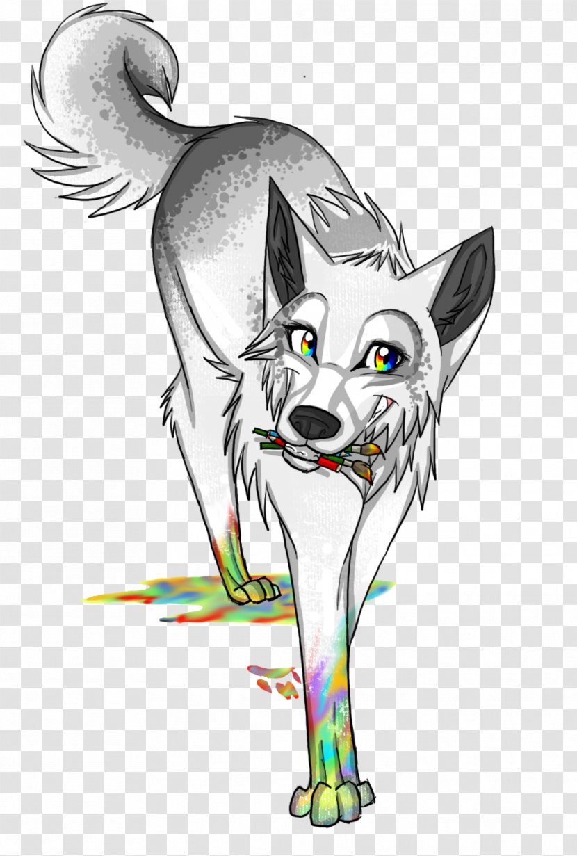 Drawing Red Fox Pack Canidae Dog - Work Of Art - Mist Elements Transparent PNG