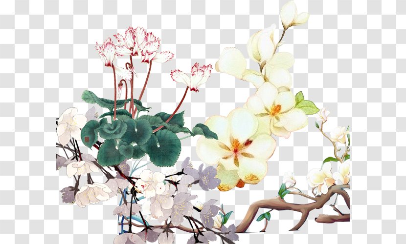 Floral Design Wallpaper - Flora - Antique Flower Cartoon Transparent PNG