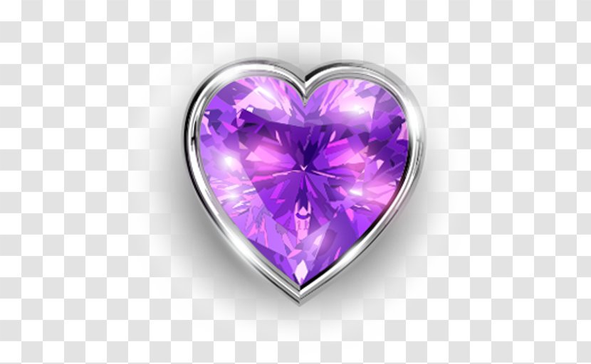 Hearts Diamond Desktop Wallpaper Clip Art - Facet - Purple Heart Transparent PNG