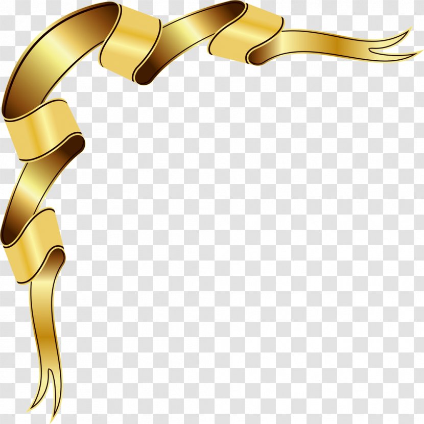 Vector Graphics Clip Art Ribbon Illustration - Brass Transparent PNG