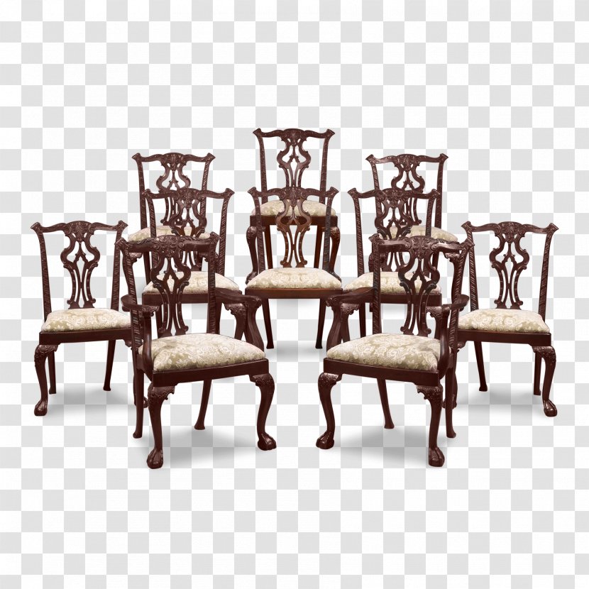 Table Chair Dining Room Couch Antique Furniture - Chinese Chippendale Transparent PNG