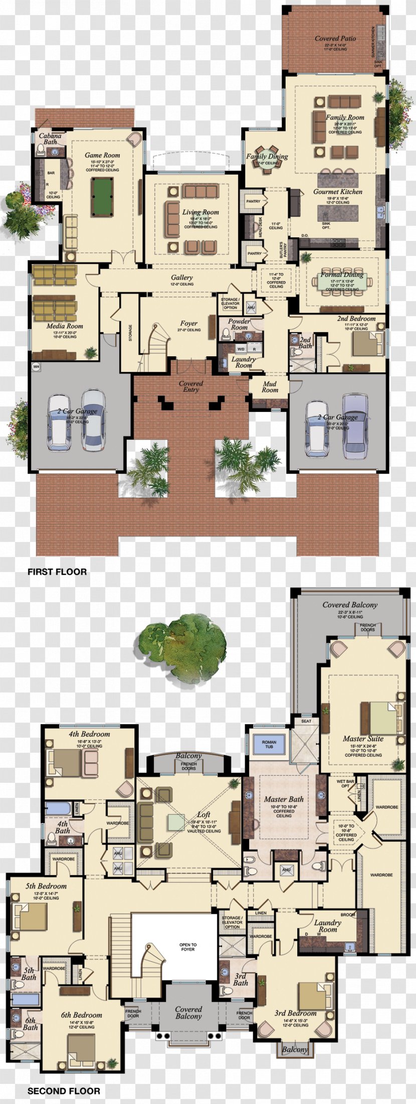 House Plan Storey Bedroom Floor Transparent PNG