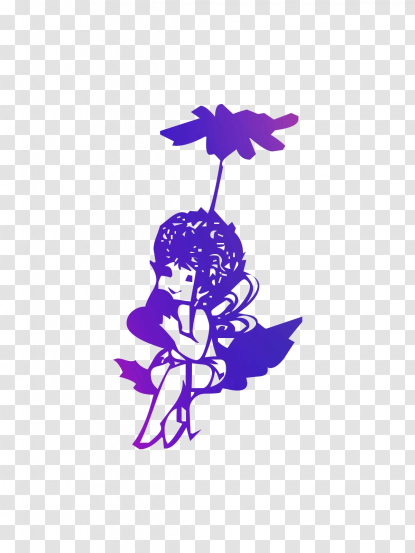 Clip Art Character Purple Flower Line - Fiction - Fictional Transparent PNG