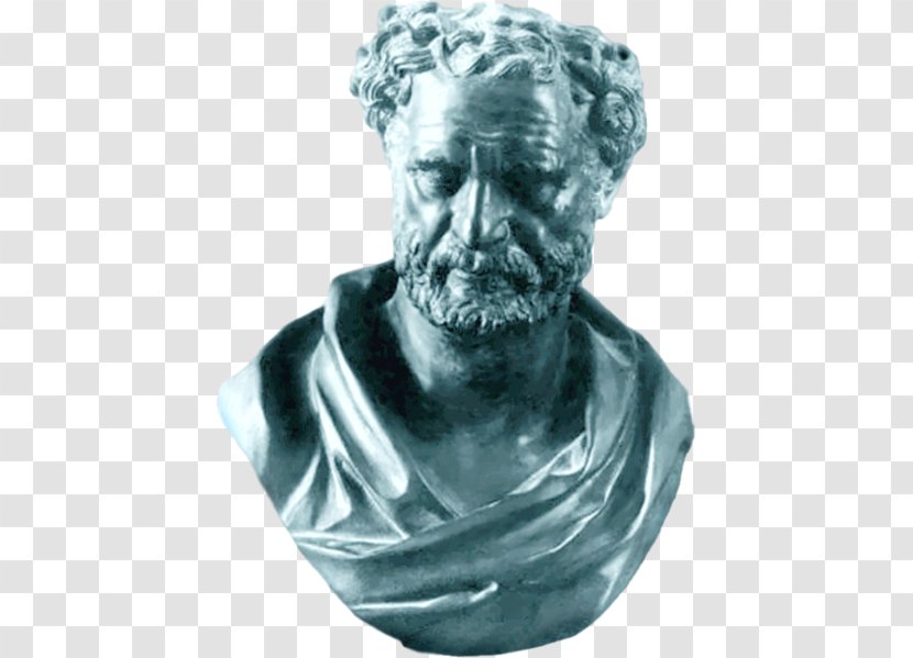 Classical Sculpture Stone Carving Philosopher Ancient Greece History - Democritus - The Atomists, Leucippus And Transparent PNG