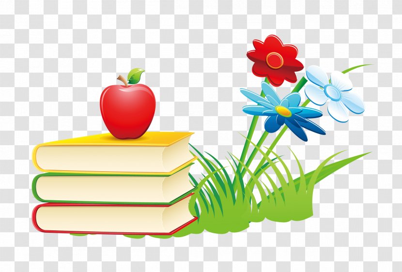 Book Gratis - Books With Flowers Transparent PNG
