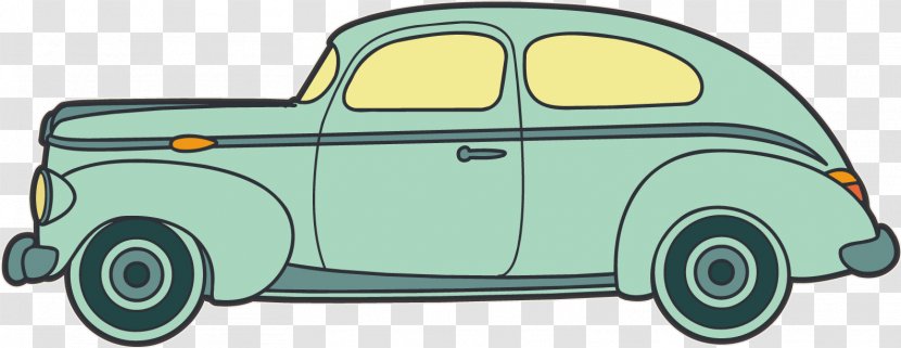 Cartoon Automotive Design - Vehicle - Vector Blue Car Transparent PNG