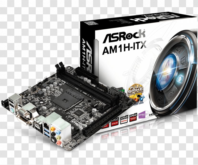 Socket AM1 Mini-ITX ASRock Motherboard CPU - Computer Cooling - L Am Weasel Transparent PNG