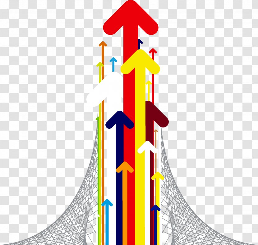 Curve Euclidean Vector Arrow - Industry - Colorful Transparent PNG