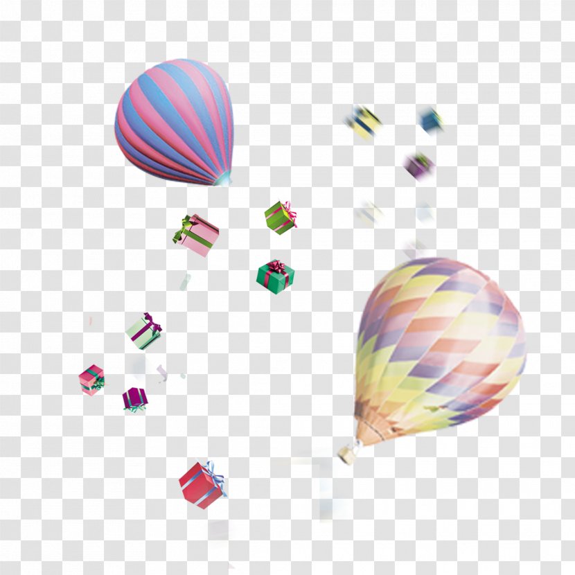 Hot Air Balloon Travel Gift - Bag - Colorful Transparent PNG