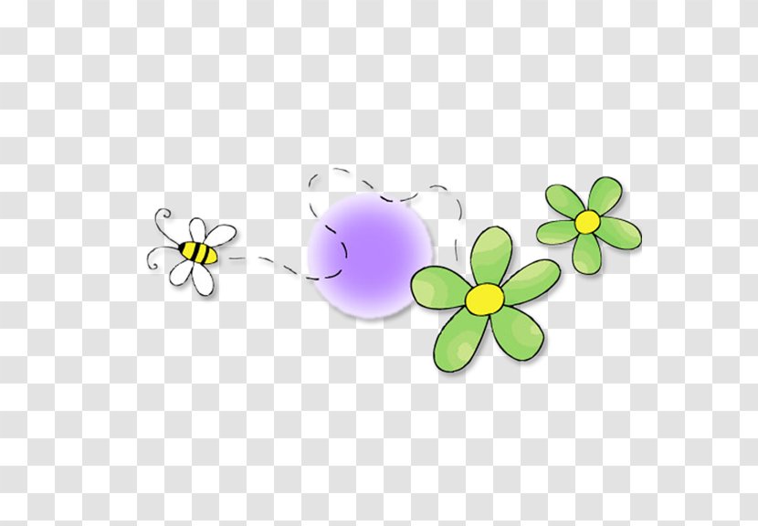 Bee Flower - Flora - Bees And Flowers Transparent PNG