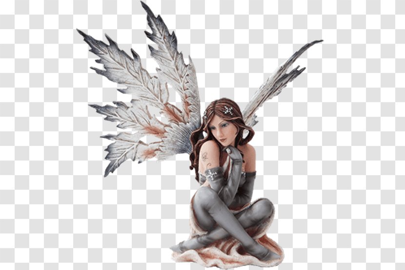 Figurine Statue Fairy Snowflake Winter Transparent PNG